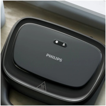 Sandwich-maker Philips HD2330/90 seria 3000, 750 W, Plite neaderente si versatile pentru sandwich-uri, panini si altele, Leduri indicatoare, Sistem de blocare rapida, Comutator pornit/oprit, Negru - Img 6