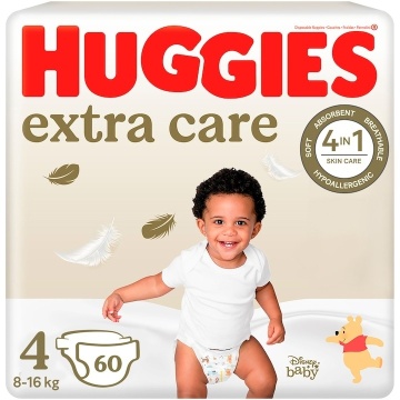 Scutece Huggies extra care 4, 8-16 kg, 60 buc - Img 1