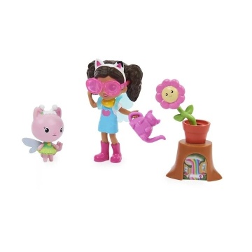 Set 3 figurine interactive Spin Master, Gabby's Dollhouse Flower-rific Garden cu accesorii, 7 cm - Img 4