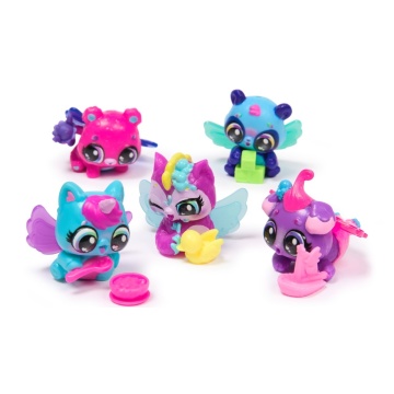 Set figurine in cosulet, Hatchimals, Alive Neon Rainbow Carton - Img 5