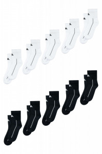 Set Kappa 10 perechi de sosete medii, semi-flausate, barbati - Alb/negru