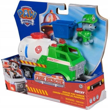 Spin Master - Rescue Fire Tanker Paw Patrol Fire Rescue Rocky set cu figurina