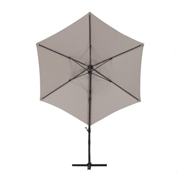 Umbrela terasa, aluminiu/otel/poliester, Ø 290 cm, H 251 cm, crem - Img 5
