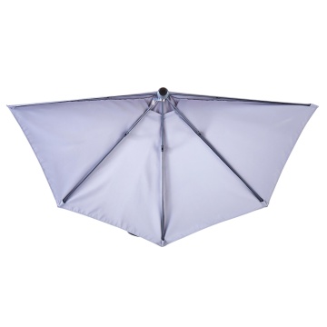 Umbrela terasa, aluminiu/poliester, 268 x 135 cm, H 235 cm, gri deschis - Img 4