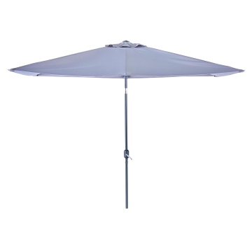 Umbrela terasa, de perete, aluminiu/poliester, 262 x 135 cm, H 240 cm, gri