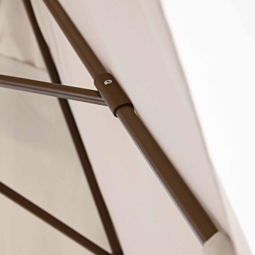Umbrela terasa, otel/poliester, 300 x 194 cm, H 255 cm, bej - Img 8