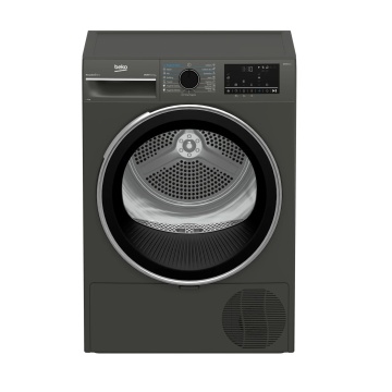 Uscator de rufe Beko B3T49233M Pompa de caldura, 9 kg, 15 programe, Clasa D, Iron Finish, RecycledDry, OptiSense, Aquawave, Hygienic Refresh, Antracit