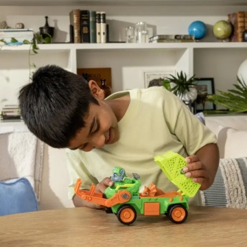 Vehicul de salvare cu figurina, Paw Patrol, Dino Rescue Recycler, Rocky - Img 8