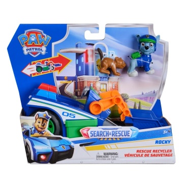 Vehicul Paw Patrol Spin Master - Rocky Search & Rescue Rescue Recycler cu figurină