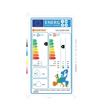 Aer conditionat Vortex Wi-Fi ready VAI1223FFWR, 12000 BTU, clasa energetica A++, cu kit de instalare inclus - Img 5