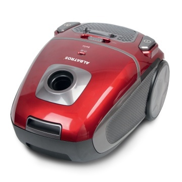 Aspirator cu sac Albatros Bella, 900 W, Sac textil 3 L, Filtru HEPA lavabil, Clasa B, Rosu/Gri - Img 3