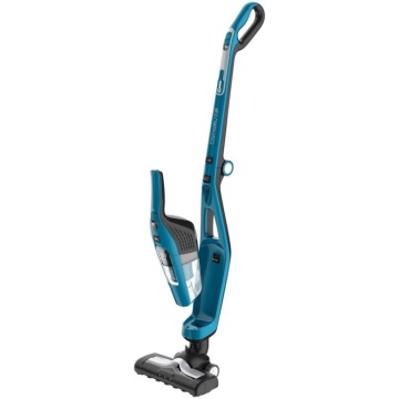 Aspirator vertical fara fir 2 in 1 Dual Force Cyclonic Rowenta RH6751WO, 48W, 21.6 V, 2 viteze, autonomie 75 min, recipient 0.6 l, albastru/negru