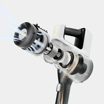 Aspirator vertical Karcher VCS 3 Nano Complete, compact 1,2 kg, putere mare de aspirare 300 W, baterie lithium 50 min autonomie, sistem multi-filtru HEPA, ideal apartamente mici si curatare rapida - Img 2