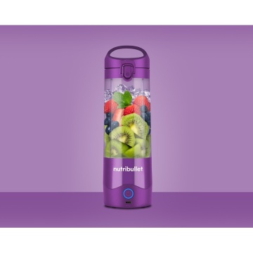 Blender portabil Nutribullet® NBP003PU, Cupa 475 ml, USB-C, Mov - Img 2