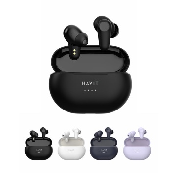 Casti HAVIT TW915E wireless, Bluetooth 5.3, Microfon, Noise Cancelling, Negru - Img 4