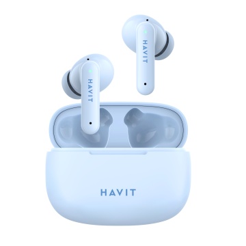 Casti HAVIT TW967, Bluetooth 5.1, TWS, In-Ear, Control tactil, Albastru deschis - Img 5