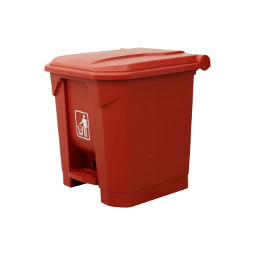 Cos de gunoi cu pedala de clasificare Limpio B2-010A-R, 30 L, 41.2 x 39.4 x 42.4 cm, Plastic, Rosu - Img 2