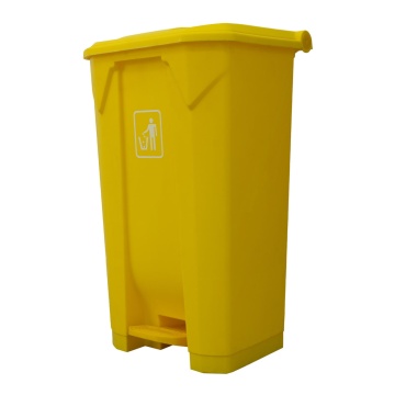 Cos de gunoi cu pedala de clasificare Limpio B2-010D-G, 87 L, 48.5 x 42 x 82 cm, Plastic, Galben - Img 2