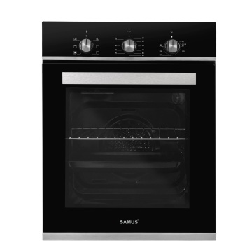 Cuptor incorporabil Samus SC457GTBV, 43 L, 1900 W, 6 functii, Grill, Ventilator, Clasa A, Sticla neagra