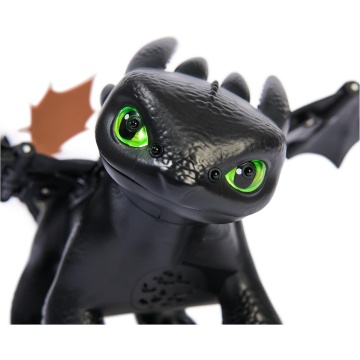 Dreamworks Dragons World of Berk - Toothless Tame and Train Interactive Dragon (Jucărie interactivă din „How to Train Your Dragon”), Sunet, Lumini, Mișcări, Multicolor, 4 ani+ - Img 5
