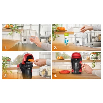 Espressor Bosch Tassimo Style TAS113E, 1400W, 3.3 bar, 0.7l, Autocuratare si decalcifiere, capsule, Rosu - Img 5