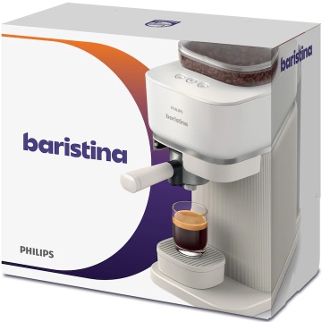 Espressor Philips Baristina BAR300/03, 1500W, 16 bar, 1.2 L, portafiltru, cu functie extra-shot, rasnita ceramica, nivel ideal de macinare, presiune exacta, dozaj precis, tava detasabila, alb - Img 19