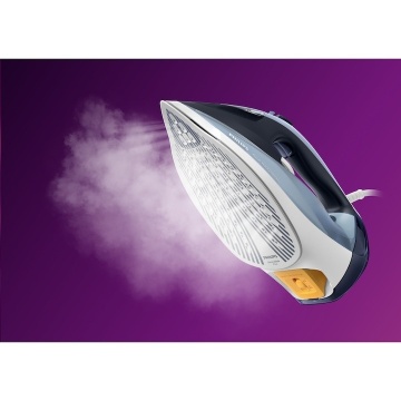 Fier de calcat Philips Azur DST7020/20, 2800W, debit de abur continuu de 50g/min si jet de abur de 250 g, talpa SteamGlide Plus, rezervor de 300ml si sistem de curatare automata cu rezervor integrat pentru calcar, albastru - Img 3