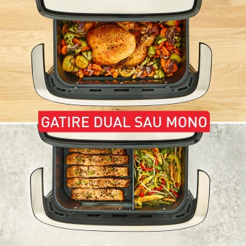 Friteuza cu Aer Cald Tefal Dual Easy Fry Flex, 2700 W, Capacitate 9 L, Touch, Air Fry & Grill, Negru - Img 9