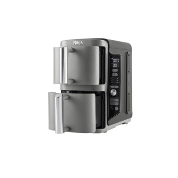 Friteuza dubla cu aer cald Ninja Double Stack 9.5L2470W, argintiu - Img 3