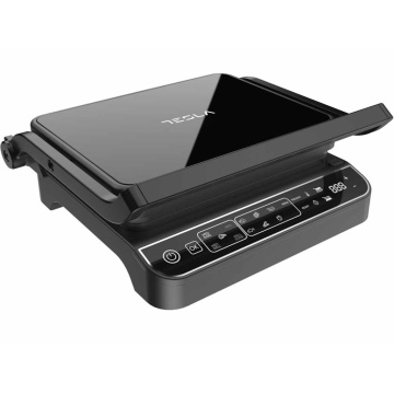 Gratar electric Tesla GR500BG, 2000 W, 10 programeLED, control digital, 30x23cm, negru/sticla - Img 8