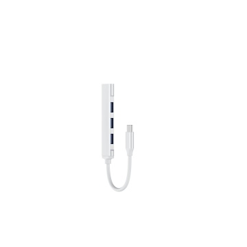 Hub USB-C multiplu 4 in 1 HAVIT HB41, 4 USB A, Viteza transfer date 5 Gbps, Argintiu - Img 8