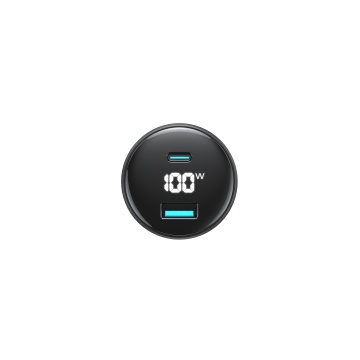Incarcator auto cu Display Digital HAVIT CC100W, 1 USB-A, 1 USB-C, 100W, Negru - Img 4