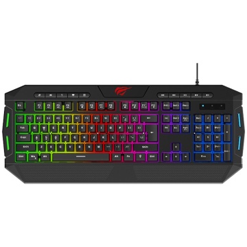 Kit 4 in 1 tastatura, mouse, mousepad si casti gaming HAVIT KB501CM, USB/plug 3.5, 19 taste anti-ghosting, US Layout, Negru - Img 2