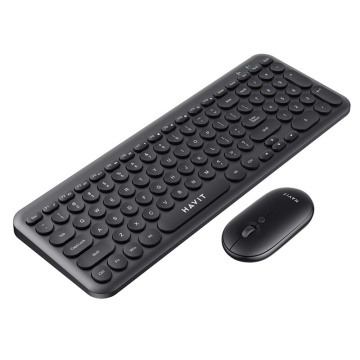 Kit tastatura si mouse office HAVIT KB254GCM, Wireless 2.4 GHz, US layout, Negru - Img 1