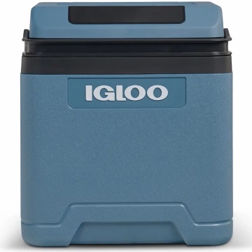 Ladă frigorifică electrică Igloo IE24, 24L, 12V/220V, răcire până la -20°C față de ambient, ventilator dublu, mod Eco, albastru