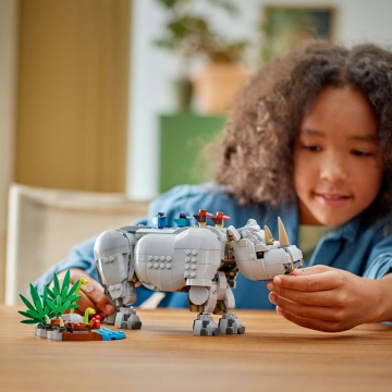 LEGO® Creator - Animale salbatice: Rinocer maiestuos cu pasari 31171, 780 piese, 9 ani+ - Img 4