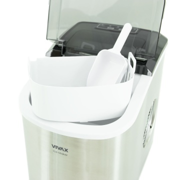 Masina de gheata Vivax IM-122T, Putere 240 W, Rezervor de apa 2.2 l, Rezervor de gheata 0.7 l, Creaaza cuburi intre 6 - 13 minute, Marimi variabile ale cuburilor de gheață, Argintiu - Img 7