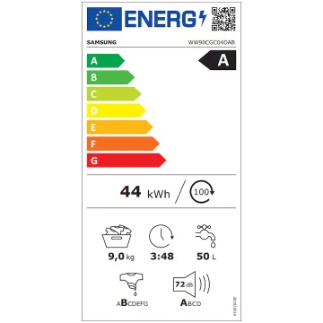 Masina de spalat rufe Samsung WW90CGC04DABLE, 9 kg, 1400 RPM, Clasa A, Motor Digital Inverter, Eco Bubble, WiFi SmartThings, AI Energy, Negru - Img 10