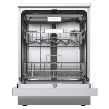 Masina de spalat vase Samus SDBX614.8, 60 cm, 14 seturi, Program Hygiene 72°, Deschidere automata usa, Clasa D, Negru/Inox - Img 4
