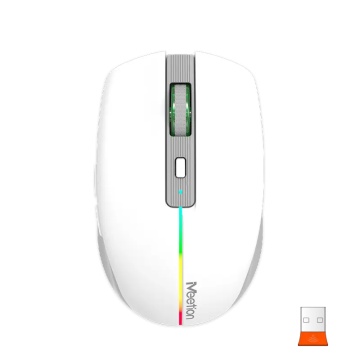 Mouse office wireless Meetion BTM002, Alb - Gri