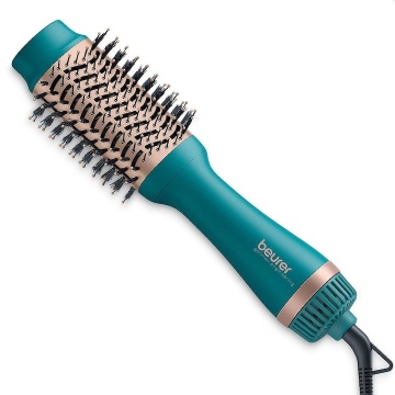 Perie de par electrica Beurer, HC 45 Ocean, 2 in 1, functie ionica, acoperire ceramica, 2 setari de caldura si suflare, functie de aer rece, 1000 W, ocean