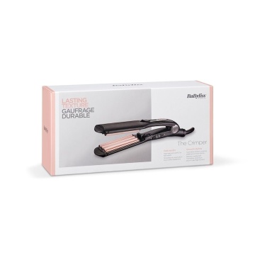 Placa pentru creponat parul BaByliss 2165CE, 210 °C, Turmalina-Ceramica, Negru - Img 3