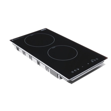 Plita incorporabila domino VIVAX BH-02MIN, Inductie, Doua zone de gatit, Boost, Control touch, Timer, 3500 W, Timer digital, Protectie copii, Indicator caldura reziduala, Sticla securizata, 30 cm, Negru - Img 6
