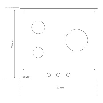 Plita incorporabila Samus PSG-43SMGN1 - Img 3