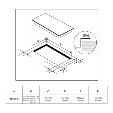 Plita incorporabila vitroceramica Samus PSVE-43BG2 - Img 2