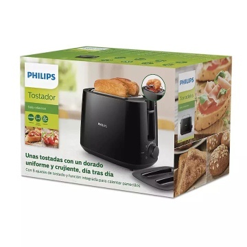 Prajitor de paine Philips Viva collection HD2582/90, 900W,8 setari de rumenire, 2 fante mari, buton pentru anulare, tava pentru firimituri, opriere automata, grilaj de incalzire integrat, Negru - Img 3