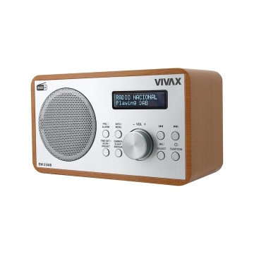Radio cu ceas Vivax DW-2 DAB, 5W, FM, DAB+, Bluetooth, afisaj LED, 30 posturi presetate, carcasa lemn, maro - Img 2
