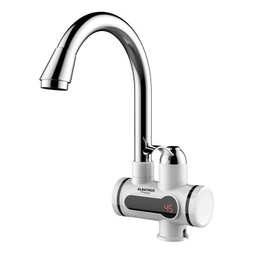 Robinet electric Albatros Premium, incalzire instantanee, 3 kW, afisaj LED, 30-60 grade C, IPX4, pipa rotativa 360 grade