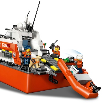 Set de constructie LEGO® City - Set Barca de salvare si elicopter ale Pazei de Coasta 60504, 742 piese - Img 5