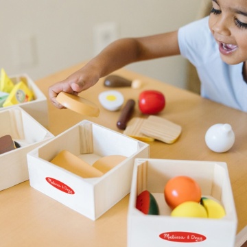 Set de joacă Melissa & Doug Sturdy Wooden Food Set 2 Ani+ - Img 7